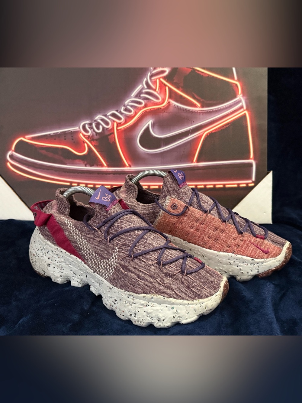 Nike Space Hippie 04 Cactus Flower Dark Raisin Womens 9.5 CD3476-500⁠
